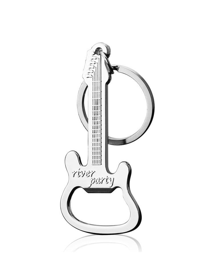 2 حزمة ميتال ميوزيك غيتار بوتل أوبنر كيشان بينانت الإبداعية والعملية سيلفر - Image 2